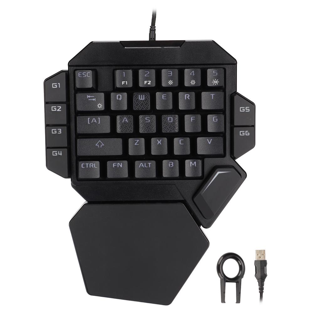 One Handed Keyboard 35 Keys Accurate Sensitive Control 6 Programmable Keys Ergonomic Design Half