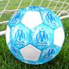 Olympique De Marseille Size 5 Soccer Ball, Machine-Stitched PVC, Durable & High Bounce, All Ages Fit, Fan Merchandise, Matches & Outdoor Use.