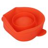 Red Silicone Microwave Popcorn Bucket with Handle Lid Safe Collapsible Popcorn Maker Bowl