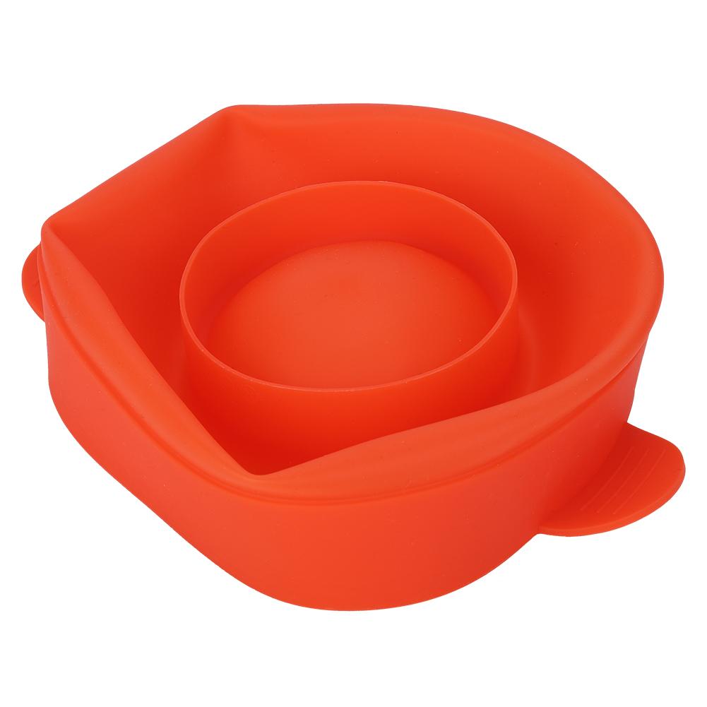 Red Silicone Microwave Popcorn Bucket with Handle Lid Safe Collapsible Popcorn Maker Bowl