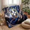 Brazil Football Printed Flannel Blanket Skin Friendly Warm Decorative Throw for Indoor Couch Bed Daily Use