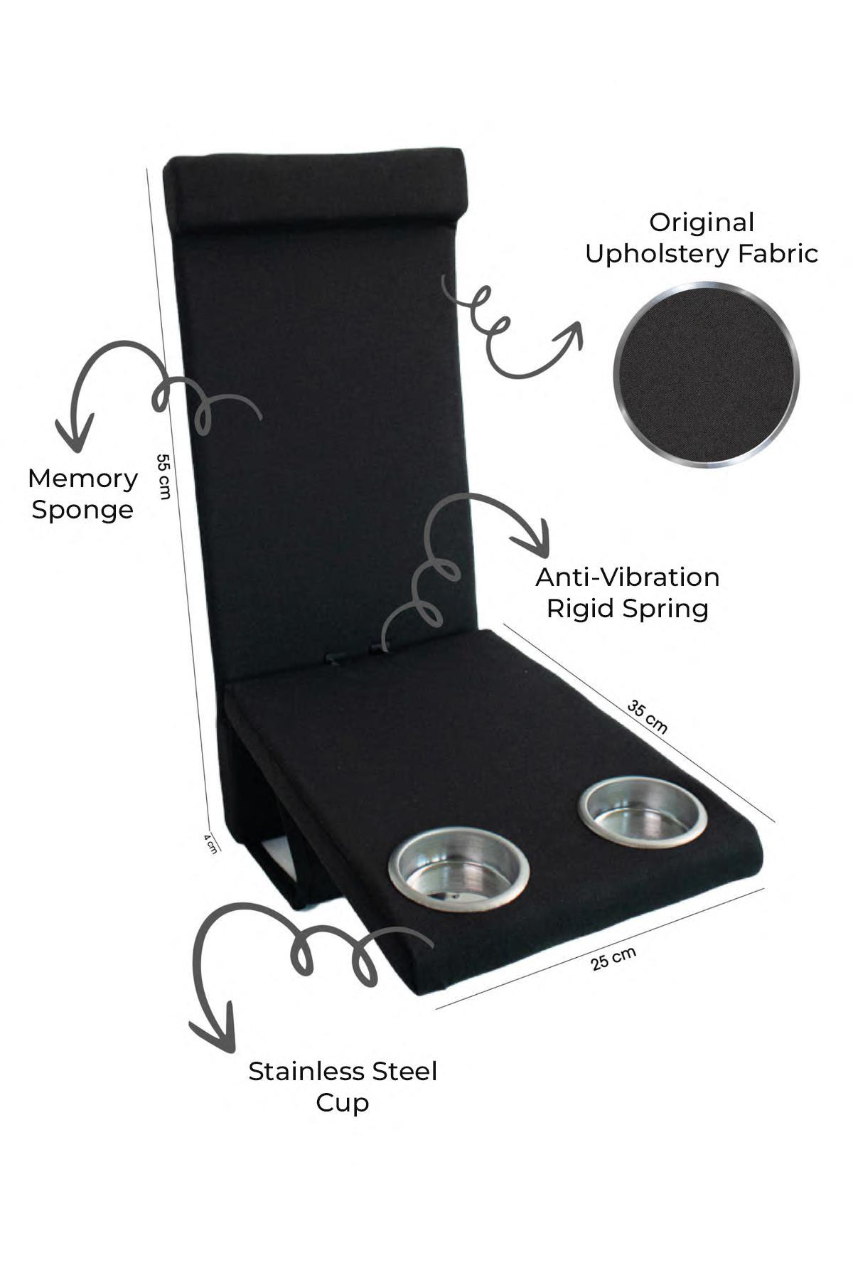 

Universal Rear Armrest Console - Comfortable and Stylish Design - Black Color