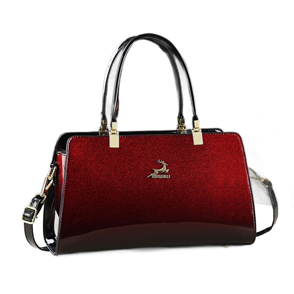 2026 Neue Lackleder Glänzend Damen Handtasche Modisch Echtes Leder Struktur Große Kapazität Einzelne Schulter Crossbody Tasche Muttertasche