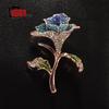 Elegant Rhinestone Rose Brooch - Floral Accessory for Sweaters, Suits, Dresses
