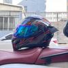 Motorcycle big tail helmet full helmet can be installed Bluetooth headset men's four seasons electric vehicle locomotive riding safety