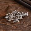 1pc Retro Metal Flower Leaf Wrapped Hairpin Niche Celtic Pattern Hairpin Medieval Style Retro Party Personalized Headwear