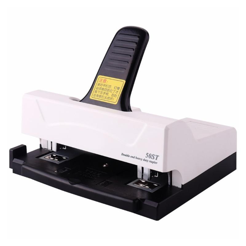 Labor-Saving Stapler Paper Stapler Office Stapler Easy to Load 50 Sheets Effortless Stapler Double-Head Stapler 1