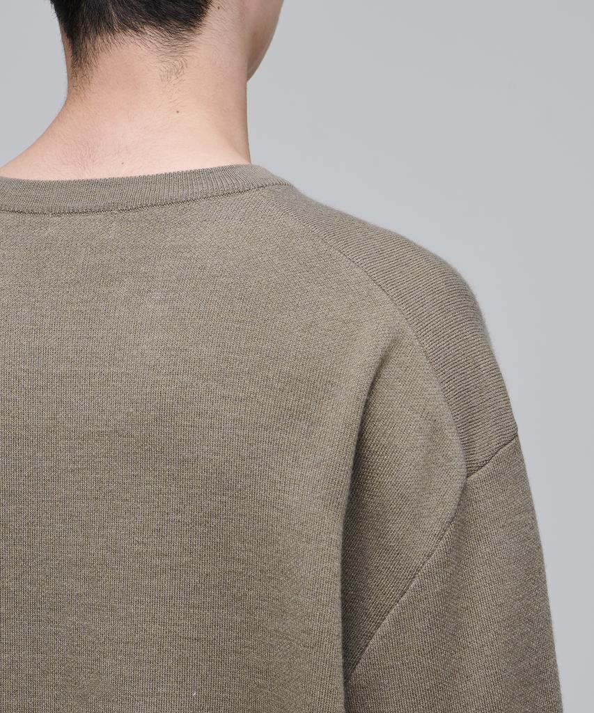 MUSINSA STANDARD Minimal Oversized Crew Neck Knit [Dusty Beige]