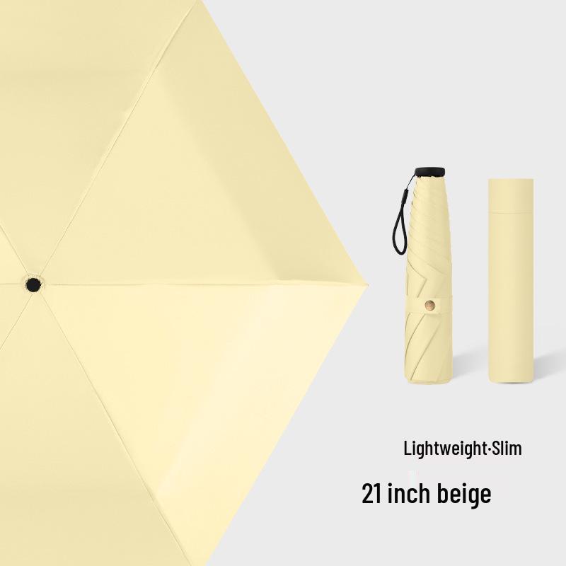Ultra-light Carbon Fiber Sun & Rain Umbrella - Lightweight, Three-fold, UV Protective Parasol.