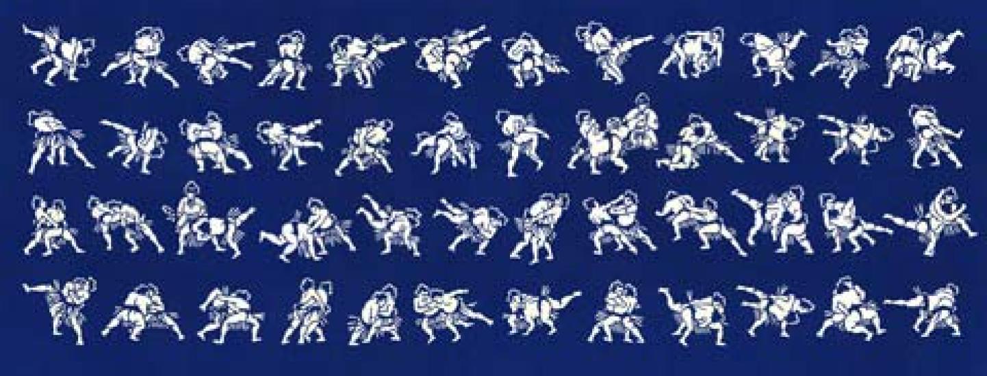 

Edoten Todaya Shoten Tenugui Sumo Wrestling Technique 704 Nashien-zome (hand towel) синий