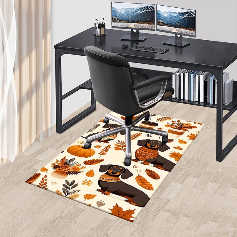 1PC Dachshund Coffee Extra Large Non Slip Floor carpet, Office, family, bedroom, Studio Large Area Rug Indoor Rugs