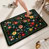 Rohož Koupelnová Podložka Rychloabsorpční Květinový potisk Rychleschnoucí Rozsivek Bahno Protiskluzový Spodní vstupní Koberec Víceúčelový Koberec do vany Sprchový dřez Kuchyňský koberec
