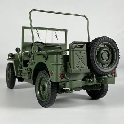 1:18 Willys GP Tactical Military Jeep SUV Alloy Metal Diecast Model Car Home Decoration And Collectibles Hobby Display Ornaments