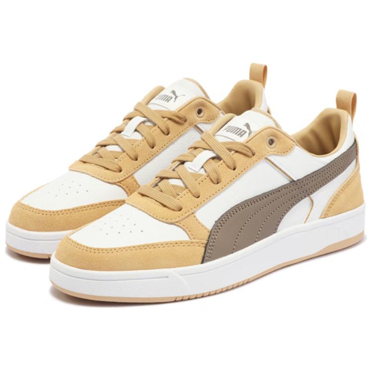 Puma Dribble Fashion Trend Durable Low-Top Casual Shoes Unisex Casual Shoes White Brown 401057-02