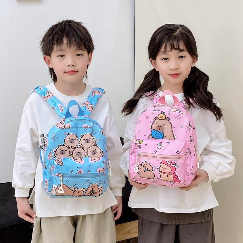 Capacity Capybara Large Backpack Kid Leisure Cartoon Animal Schoolbag Breathable