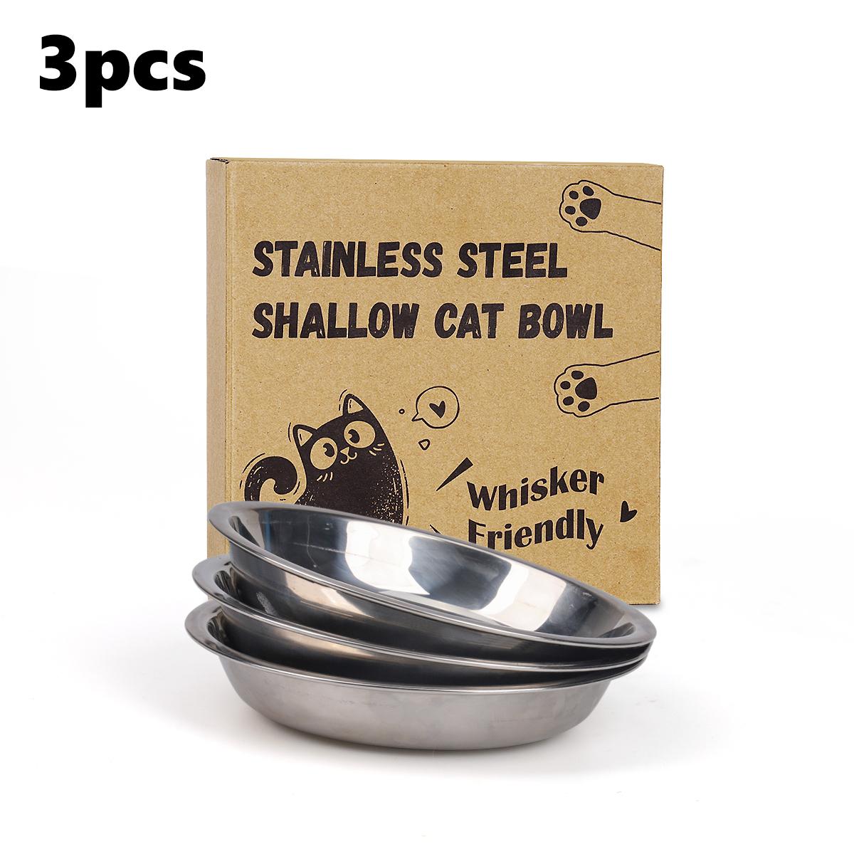 

High-quality stainless steel pet shallow mouth butterfly, not easy to deform, easy to clean, suitable for cats and puppies M