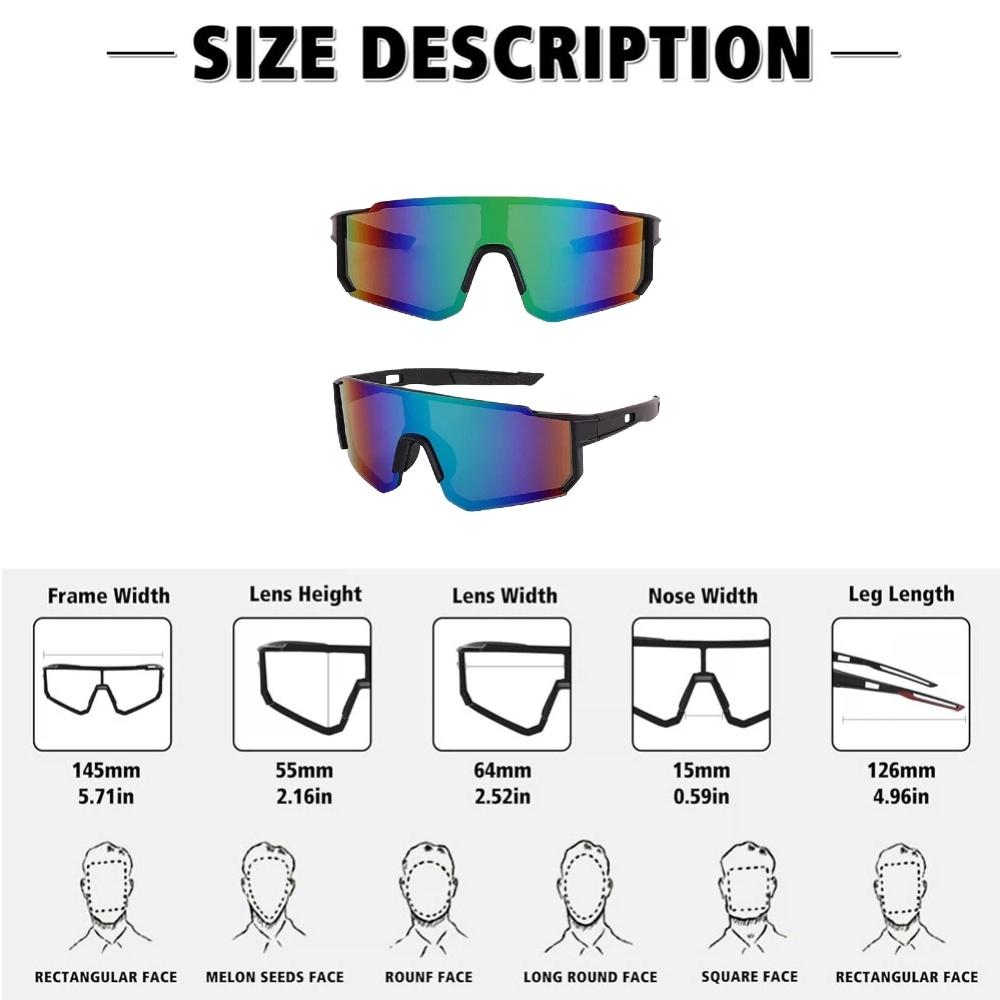 YEZIXIN Cycling Glasses UV400 Windproof Bike Goggles Outdoor Sports Sunglasses for Men and Women Road Bicycle Eyewear