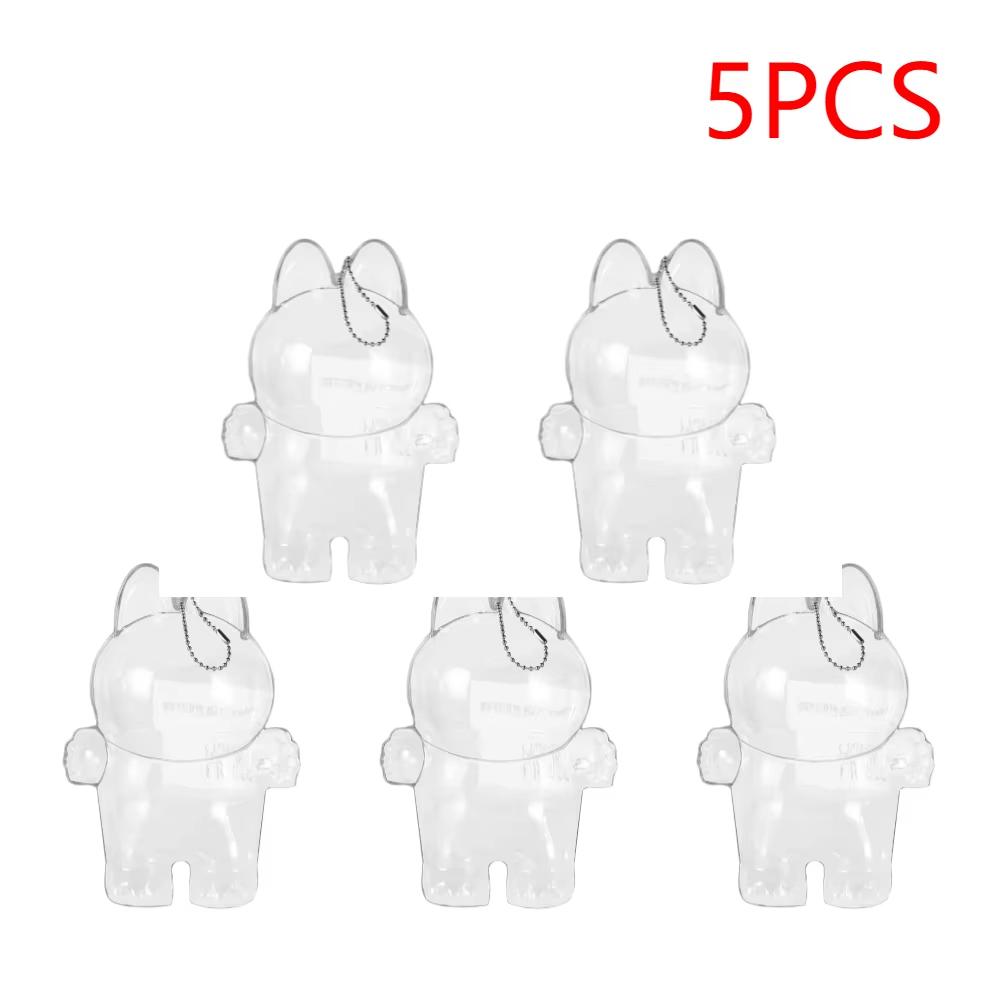 V1 V2 Labubu Protective Cover Labubu Protector Case Sitting Party Transparent Protective Shell Dust Cover Doll Labubu Cover