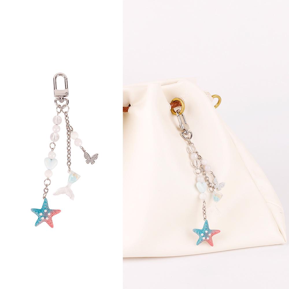 Ocean Series Starfish & Turtle Bag Charm Keyring