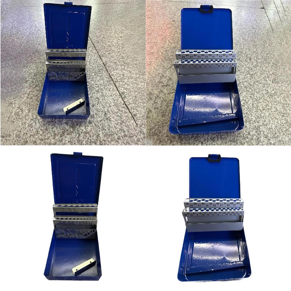 Drill Bit Case Metal Professional Convenient Accessory Organizer Index Box Portable for Home Repair DIY Workshop