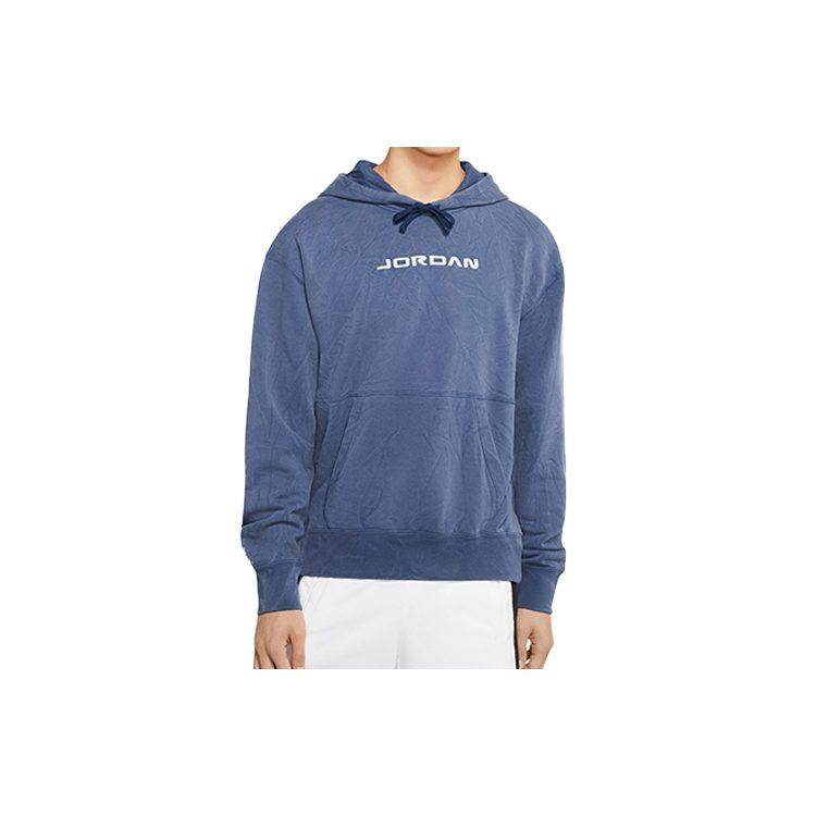 Jordan 13 Legacy Sweatshirts Men's Light Azure Blue Hooded Moderate Regular CW0822-450