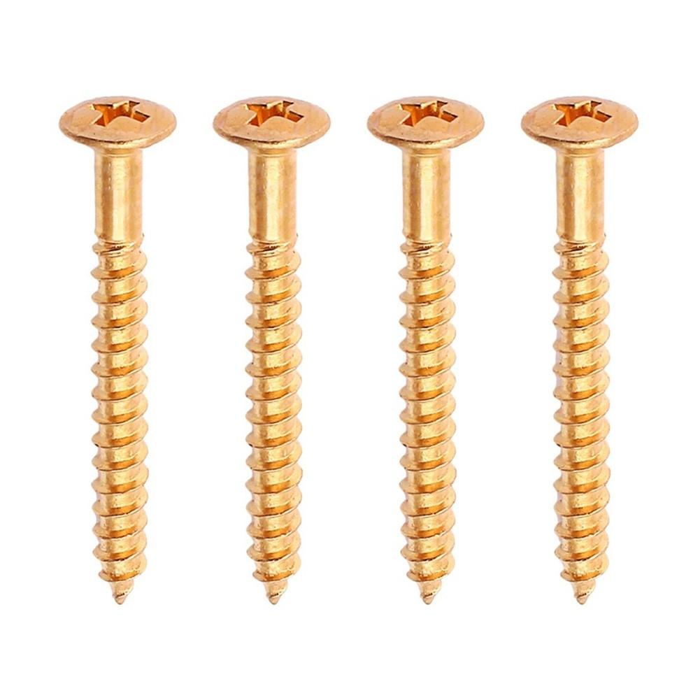 20PCS Guitar Neck Plate Screws Metal Neckplate Screws ST SQ Electric Guitar