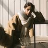 Scarf Windproof Outdoor Solid Color Luxury Cashmere Scarf Women Scarf Cape Wraps Pashmina Bandanna