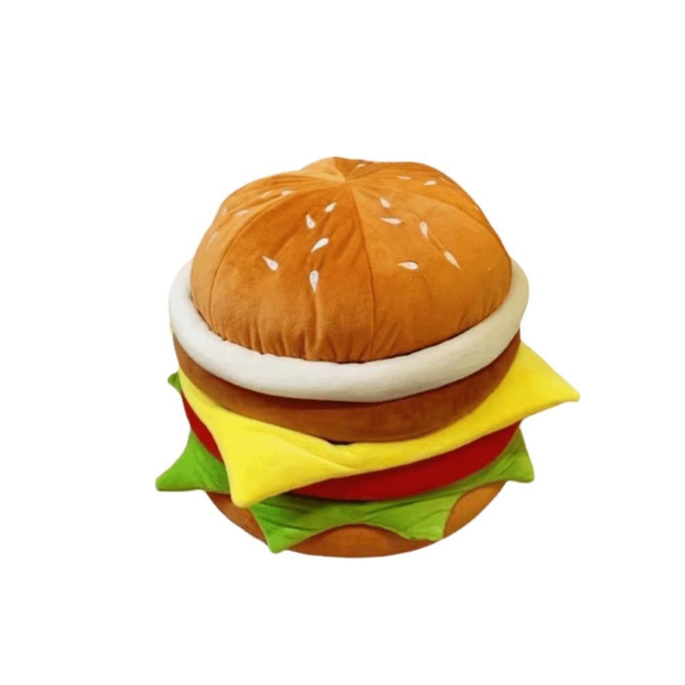 Soft Hamburger Storage Stool Cartoon Shoe Bench Multi-functional Storage Sitting Stool Living Room