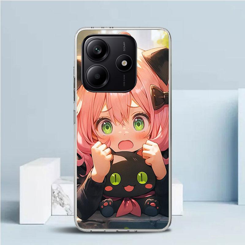 S-Spy Family Anya Phone Case For Xiaomi Redmi Note 15 14 14S 13 12S 12 Pro Plus 11S 11 11T 11E 10S 10 + Soft TPU Back Cover Redm