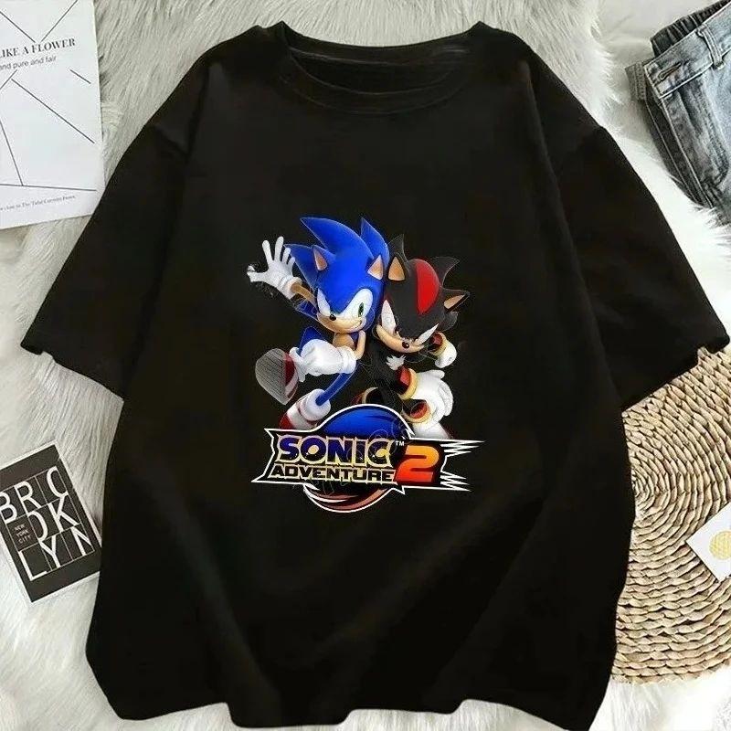 Sonics Herr T-shirt Vuxen Kortärmad Sval Bekväm Mode Topp Anime Film Grafiskt Tryck Skjorta Festgåva Mode Y2K Topp