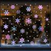 Christmas Glow In The Dark Snowflake Window Sticker Glass Wall Car DIY Stickers New Year Party Home Room Decoration PVC Decals