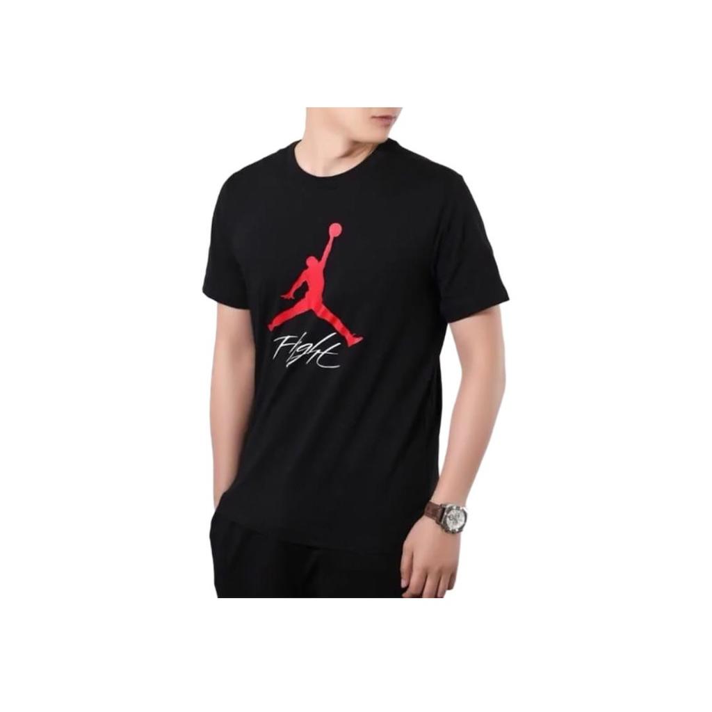 Air Jordan Flight Basketball Short Sleeve Tee Men Tops Black AO0665-010