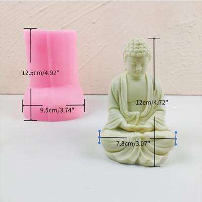 Buddhas Statue Silicone Candle Mold Sculpture Gypsum Mold Epoxy Soap Crafts Mold