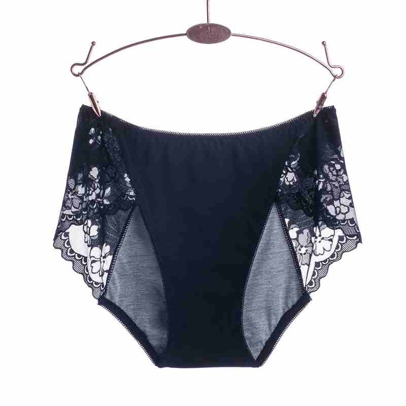 

Женские кружевные трусы средней посадки для критических дней, непромокаемые гигиенические трусы, антибактериальные гигиенические трусы из чистого хлопка XL
