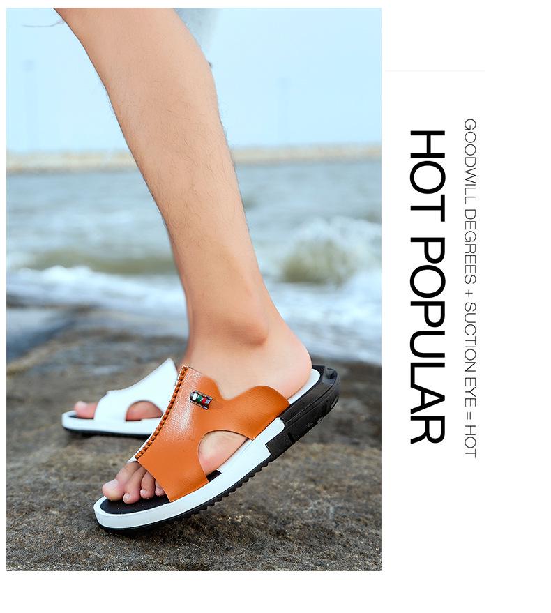 Kaczka Mandaryńska Męskie Letnie Sandały w Stylu Koreańskim: Modne antypoślizgowe klapki plażowe w dużych rozmiarach