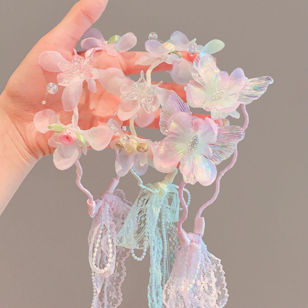 Korean Ribbon Hairbands Cute Children Headband New Princess Hair Hoop  for Girls