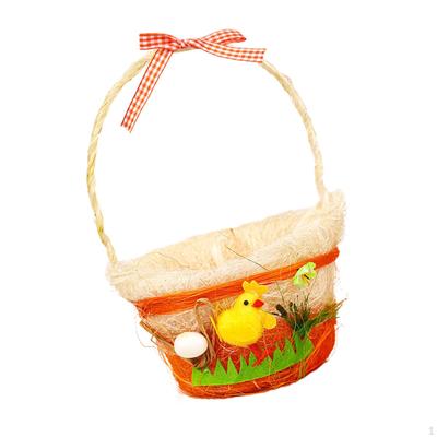 Easter Basket Eggs, Candy Basket, Decorative Lightweight Floral Bucket,