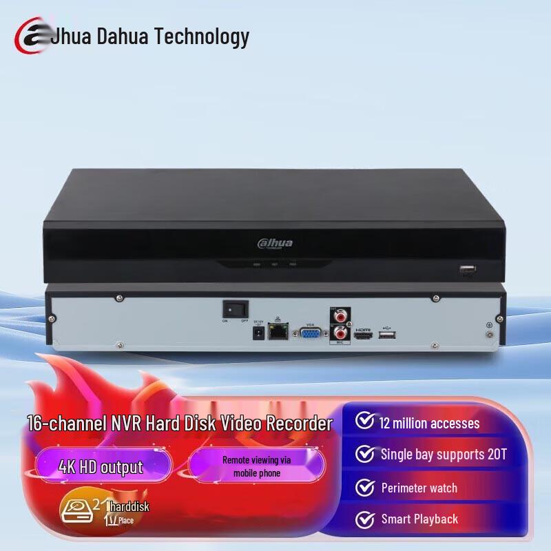 Dahua 16-Channel 2-Bay HD NVR Surveillance Video Recorder CN plug (adapter included)