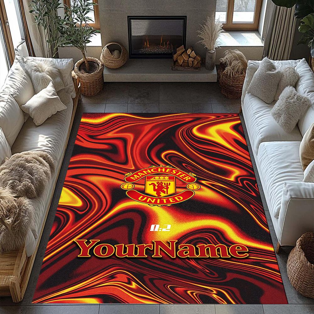 Manchester Customize Your Name Floor Mat Perfect for Game Room Decorate room Foyer Dormitory Antislip Carpet Office home decor