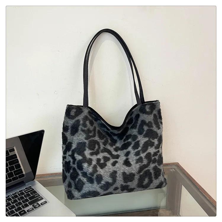 

Модные ретро женские сумки-тоут универсальная сумка через плечо с леопардовым принтом для женщин кошельки и сумки сумки для покупок one size чёрный