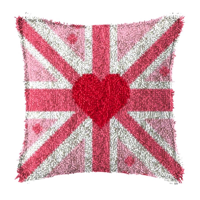 Stickerei Knüpfhaken DIY Handgestricktes Besticktes Kissen Knüpfpaket Unfertige Knüpfhaken Teppich Kits Smyrna Paket Teppich DIY