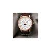 Salvatore Marra Moon Phase Multi-Calendar Men's Watch 5 ATM Water Resistant Leather Strap Silver Black SM21106-SSBK