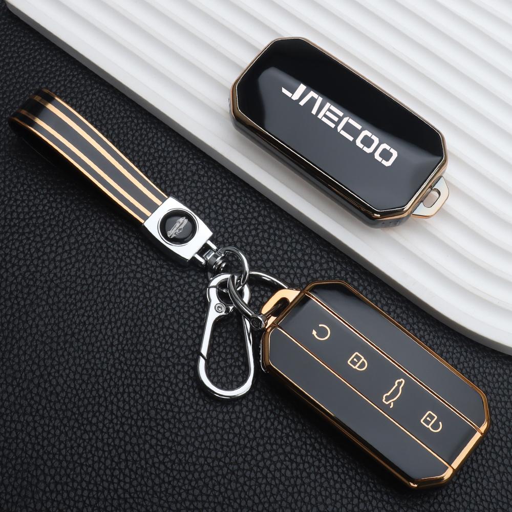 Soft TPU Car Key Case Full Cover for Chery Jaecoo J5 5 2025 2026 Protection Key Bag Housing Holder Keychain Car Accessories