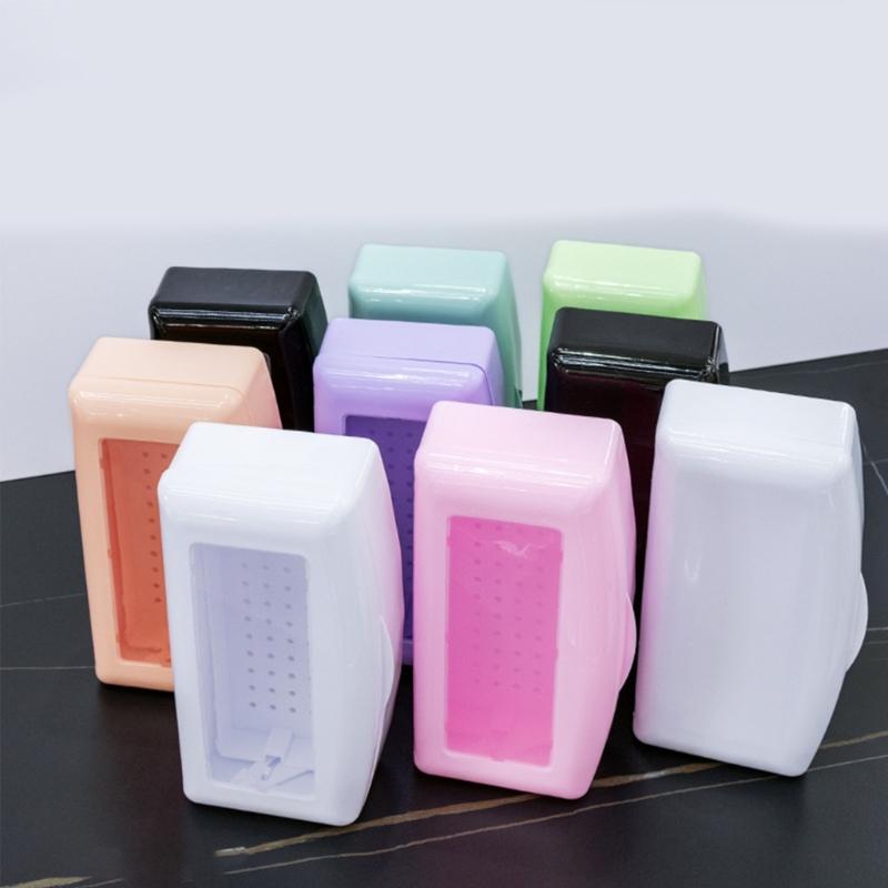 Nail Tool Sterilizer Box Plastic Portable Light Sanitizer Nail Care Cleaning Box For Nail Salon And Home Use