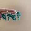 Ear Jewelry Sweet Stud Earrings Zircon Bowknot Dangle Earrings Fashion Crystal Bow Earrings  Girls