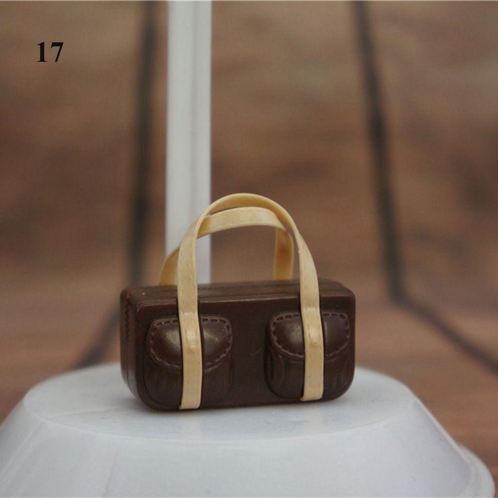 34 Styles Fashion Dollhouse Kids Toys 1/6 Doll Accessories Lady Plastic Bag Dolls Handbag Purse