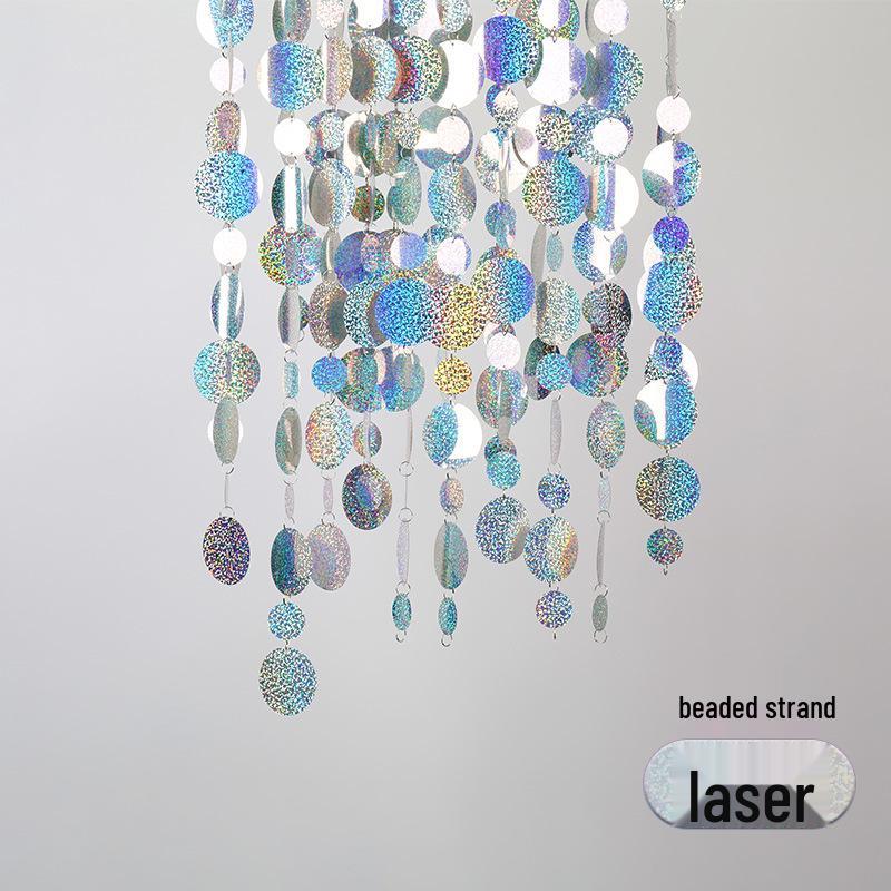 

Круглая Свадебная Зеркальная Шторка из Пайеток и Бусин для Украшения Потолка или Двери