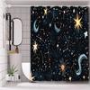 Starry Sky modern stye Bathing Curtain  Bathroom Shower Curtain Waterproof With 12 Hooks Home Deco