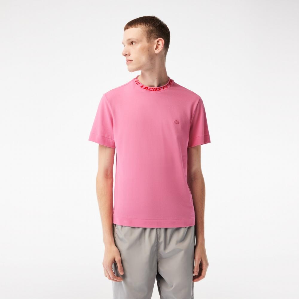 

LACOSTE Мужская Футболка Active Logo Neckline Pink