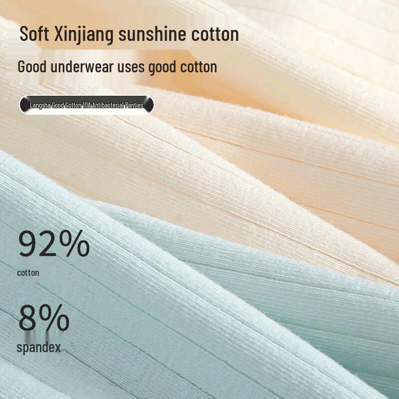 LANGSHA Women's High-Waist Cotton Antibacterial Briefs